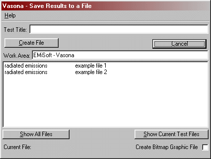 Save Results File Window